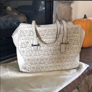 Cream Coach purse